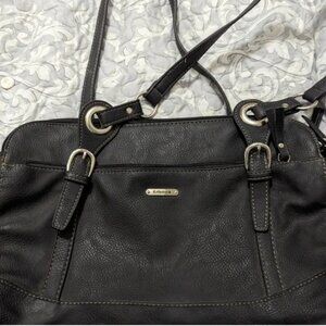 Reflections black purse with silver detail